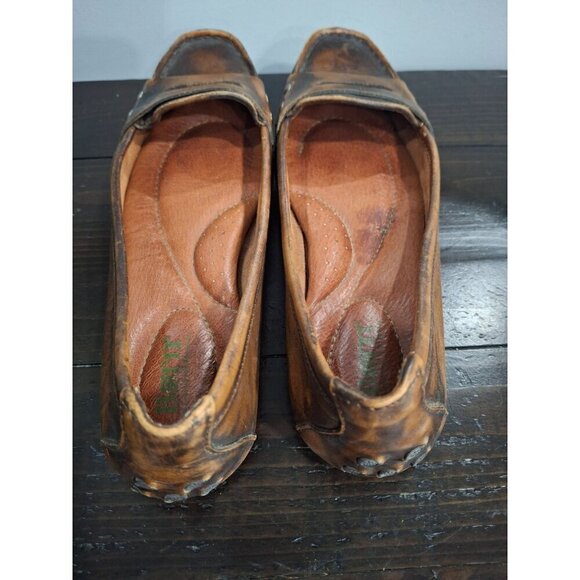 EUC Born Distressed Brown Leather Penny Loafers/Sz. 7.5M - Picture 8 of 10